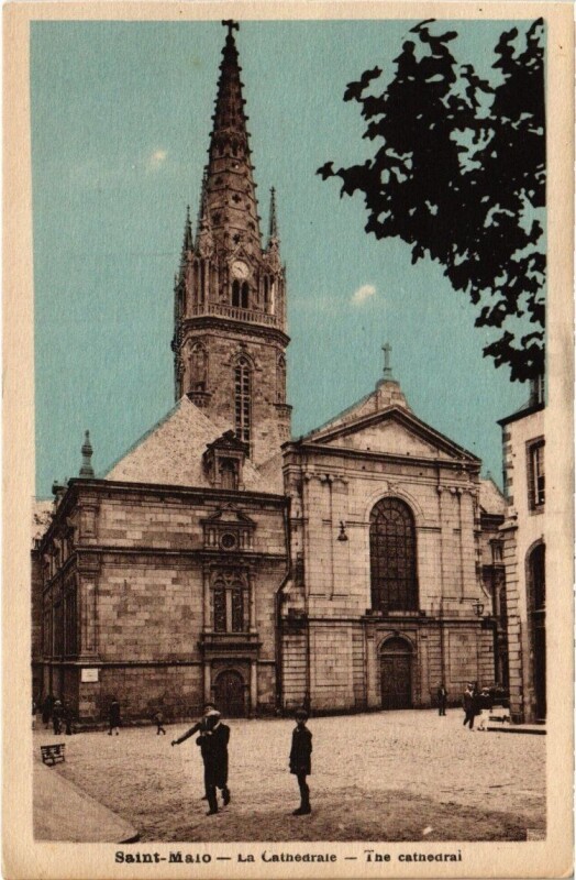 Carte postale ancienne Saint-Malo - La Cathedrale - THe Cathedral à Saint-Malo