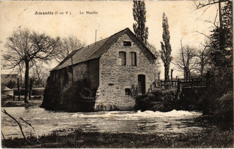 Carte postale ancienne Amanlis - Le Moulin à Amanlis