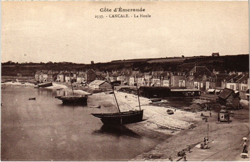 Carte postale ancienne Cancale - La Houle à Cancale
