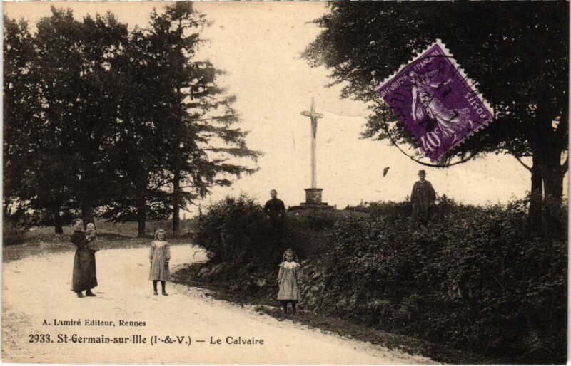 Carte postale ancienne Saint-Germain-sur-Ille - Le Calvaire à Saint-Germain-sur-Ille