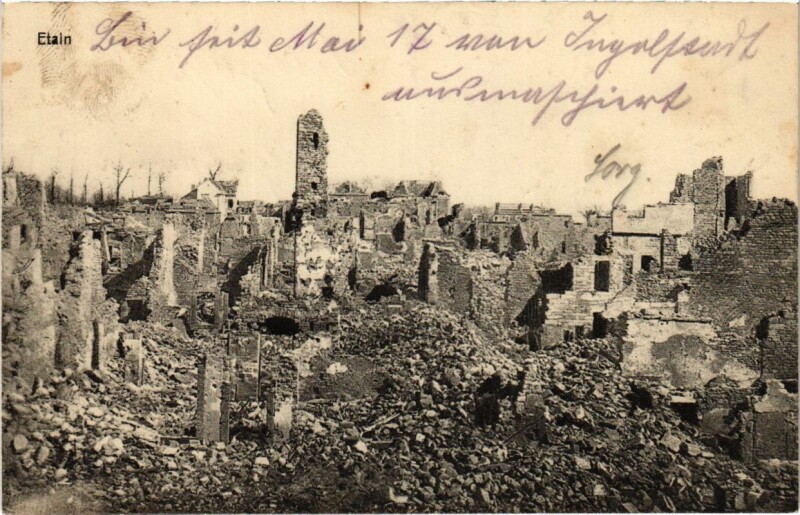 Carte postale ancienne Etain - Town Scene - Ruines à Étain