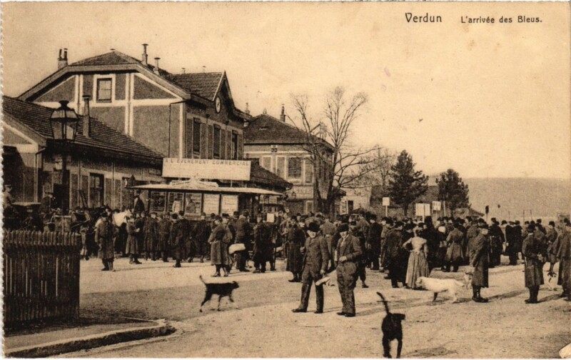 Carte postale ancienne Verdun - L'Arrivee des Bleus à Verdun