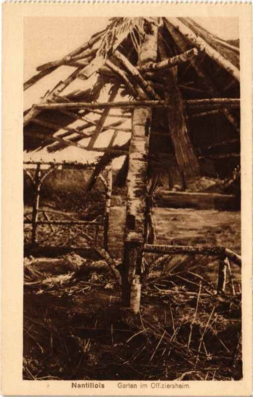 Carte postale ancienne Nantillois - Garten im Offiziersheim à Nantillois