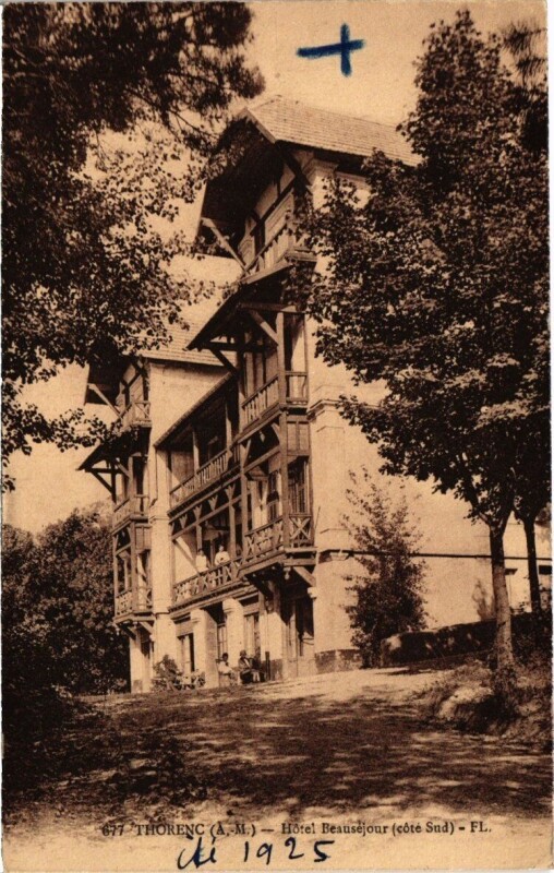 Carte postale ancienne Thorenc - Hotel Beauséjour