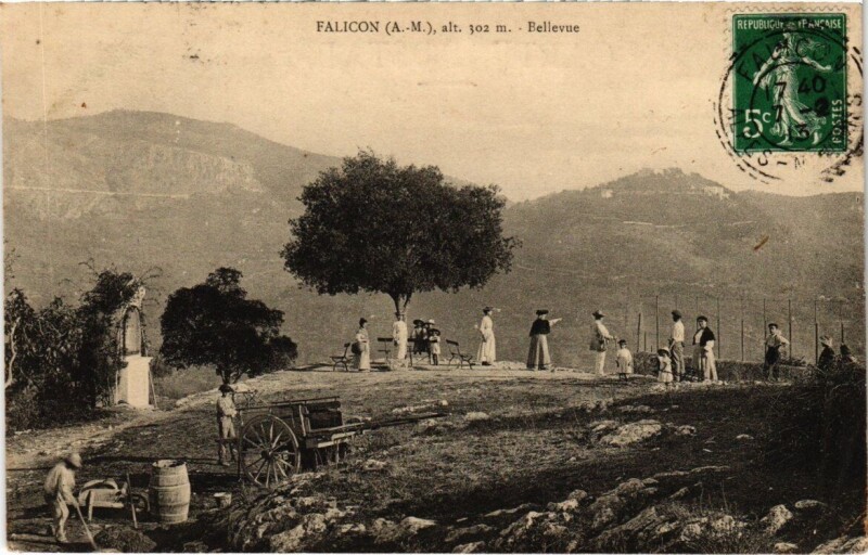 Carte postale ancienne Falicon - Bellevue à Falicon