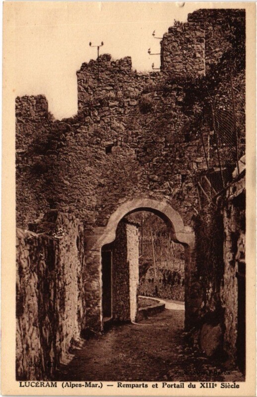 Carte postale ancienne Lucéram - Nouveau Pont du Verger à Lucéram