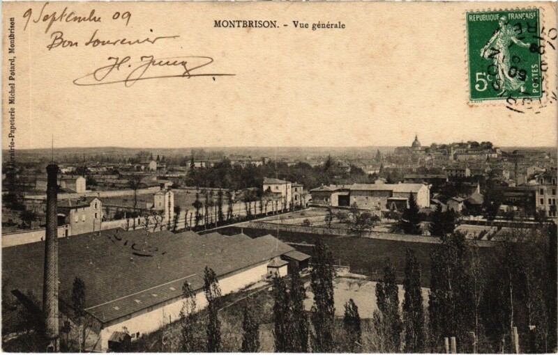 Carte postale ancienne Montbrison - Vue générale à Montbrison
