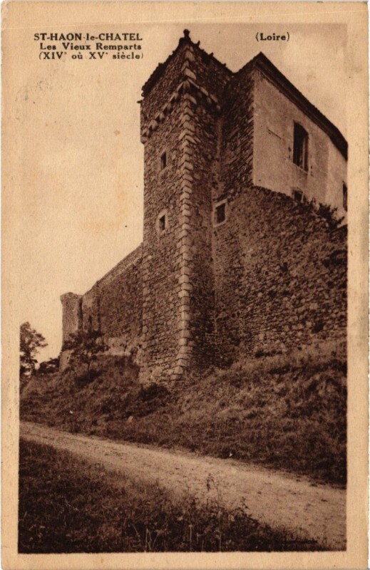 Carte postale ancienne Saint-Halon-le-Chatel - Les Vieux Remparts