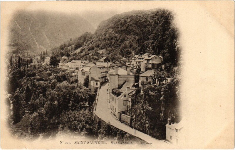 Carte postale ancienne Saint-Sauveur - Vue générale