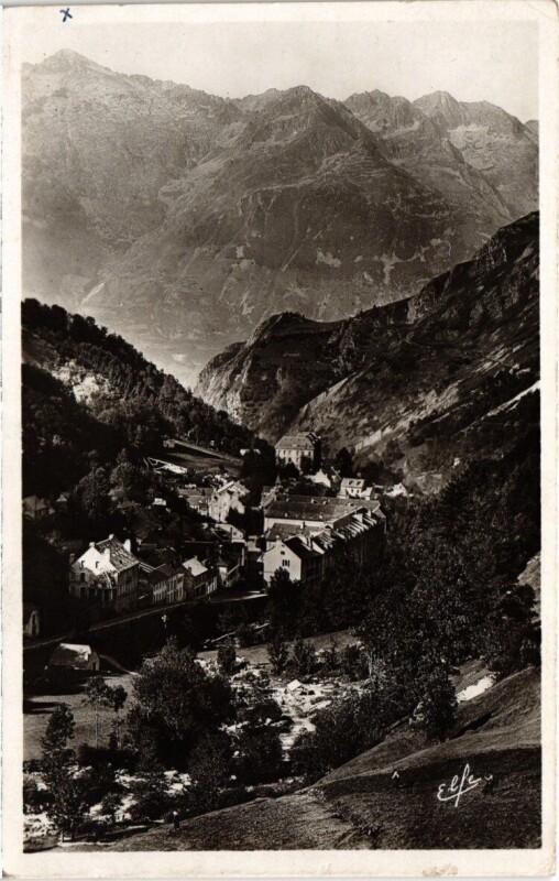 Carte postale ancienne Baréges - Vue générale à Barèges