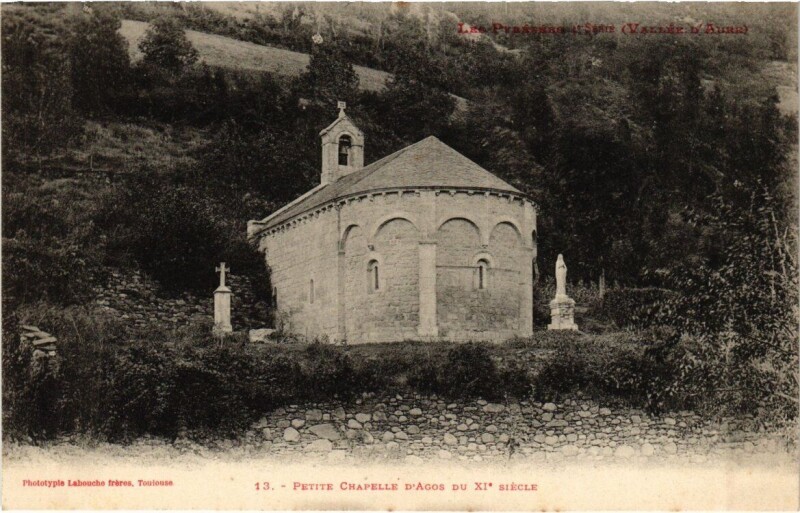 Carte postale ancienne Petite Chapelle D'Agos du Xi Siécle