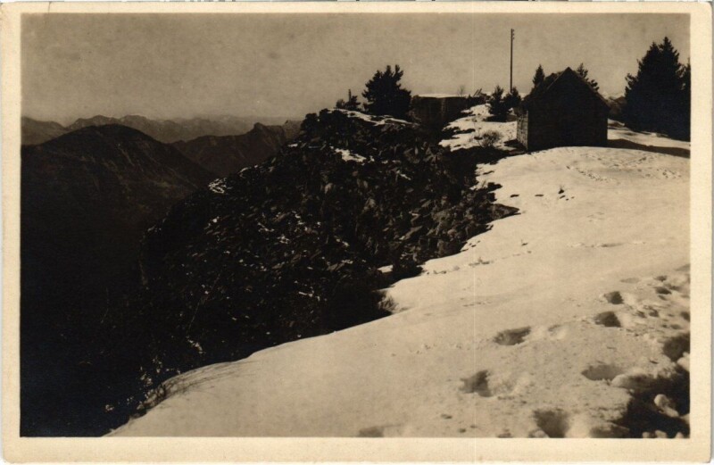 Carte postale ancienne Peira-Cava - La table d'orientation