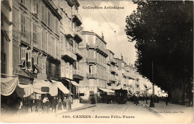 Carte postale ancienne Cannes - Avenue Félix-Faure à Cannes
