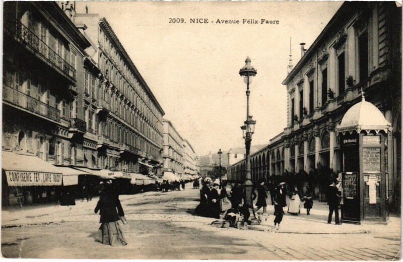 Carte postale ancienne Nice - Avenue Félix-Faure à Nice