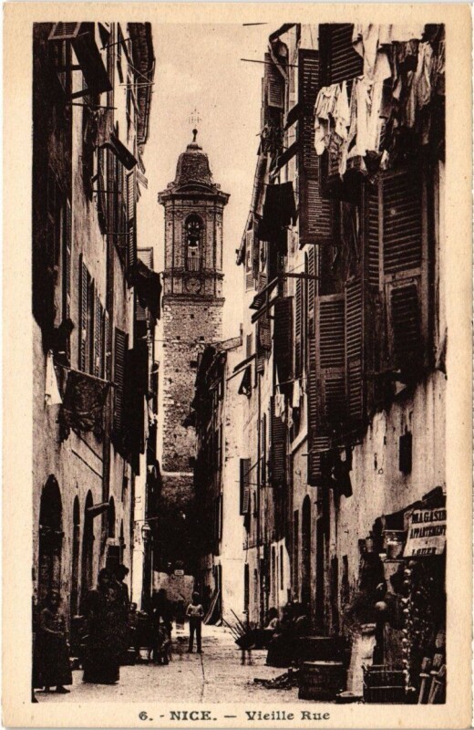 Carte postale ancienne Nice - Vieille Rue à Nice