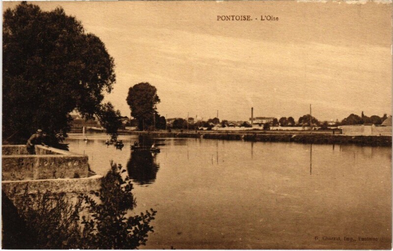 Carte postale ancienne Pontoise - L'Oise à Pontoise
