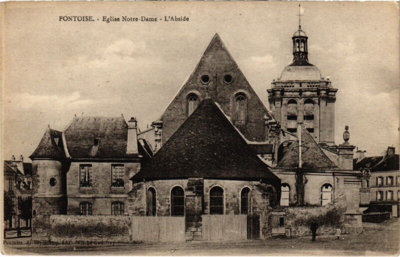 Carte postale ancienne Pontoise - Eglise Notre-Dame - L'Abside à Pontoise