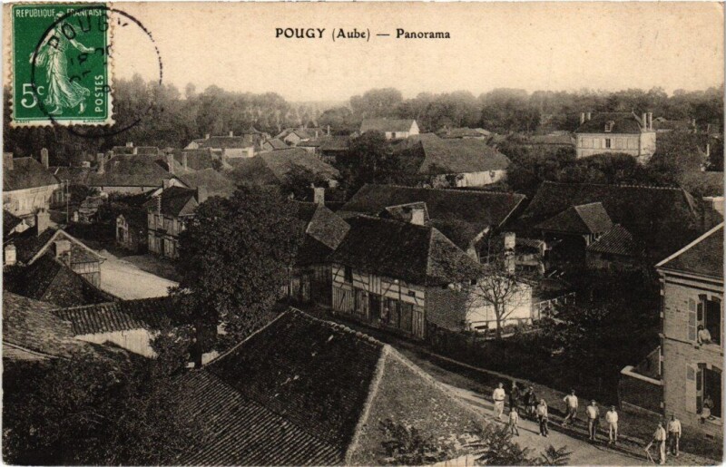 Carte postale ancienne Pougy - Panorama à Pougy