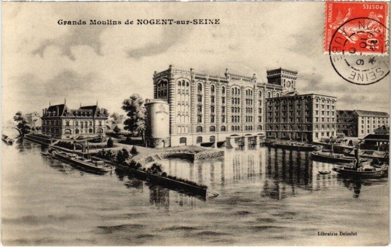 Carte postale ancienne Nogent-sur-Seine - Grands Moulins à Nogent-sur-Seine