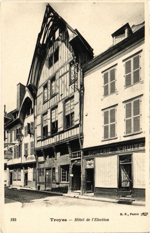 Carte postale ancienne Troyes - Hotel de l'election à Troyes