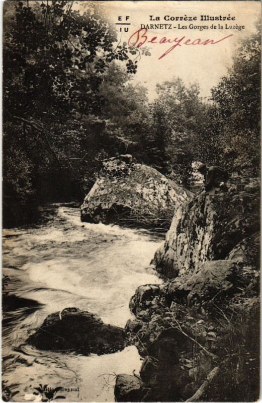 Carte postale ancienne Darnetz - Les Gorges de la Luzege