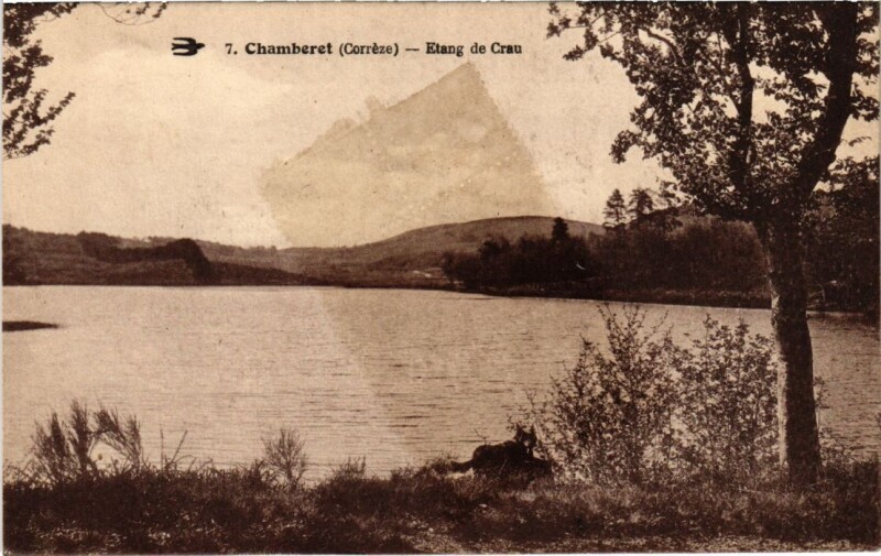 Carte postale ancienne Chamberet - Etang de Crau à Chamberet
