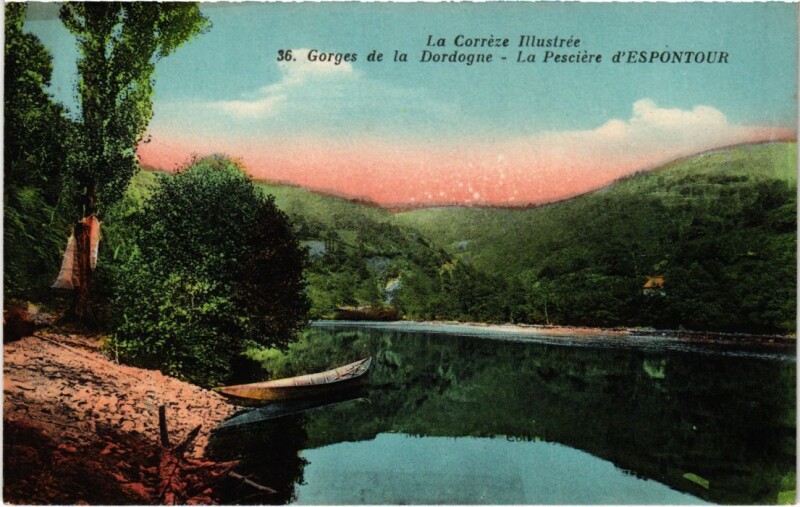 Carte postale ancienne Gorges de la Dordogne - La Pesciere d'Espontour