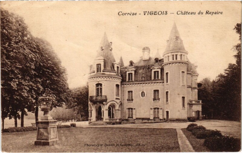 Carte postale ancienne Vigeois - Chateau du Repaire à Vigeois