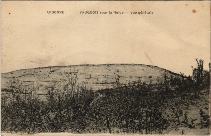 Carte postale ancienne Argonne Vauqois Sous La Neige - Vue generale