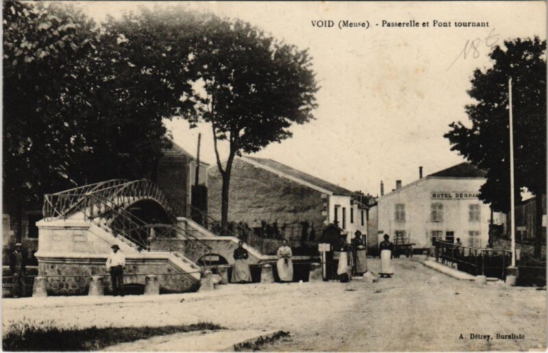 Carte postale ancienne Void - Passarelle et Pont tournant