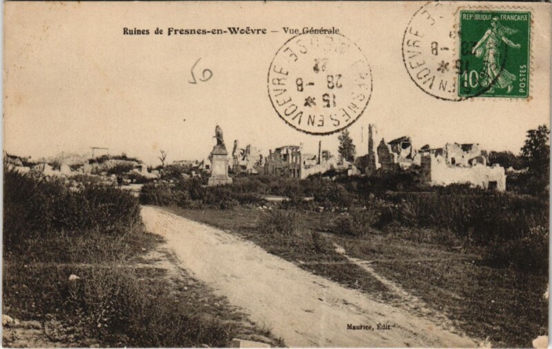 Carte postale ancienne Fresnes-en-woevre - Vue generale à Fresnes-en-Woëvre