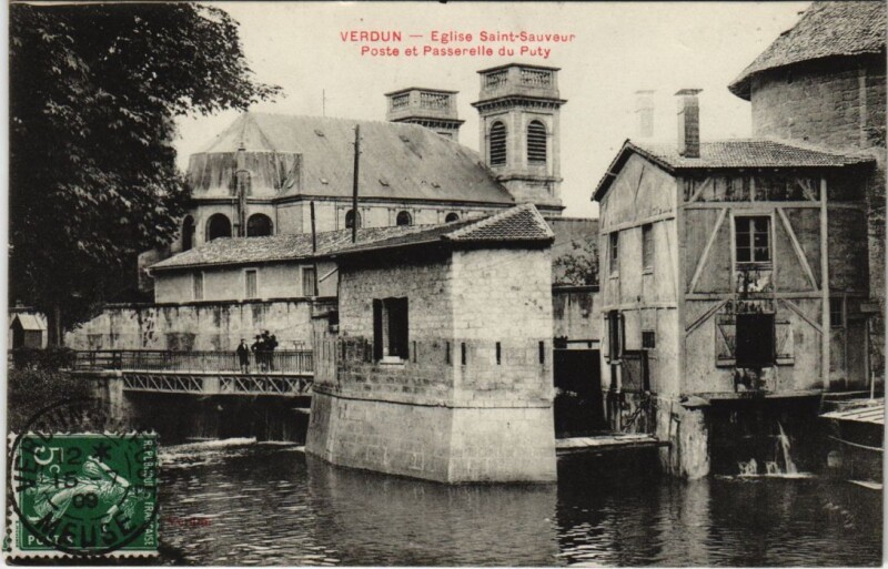 Carte postale ancienne Verdun - Eglise saint sauveur à Verdun