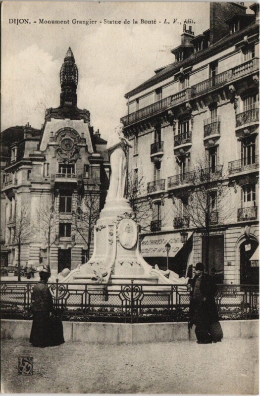 Carte postale ancienne Dijon Monumnet Grangier à Dijon