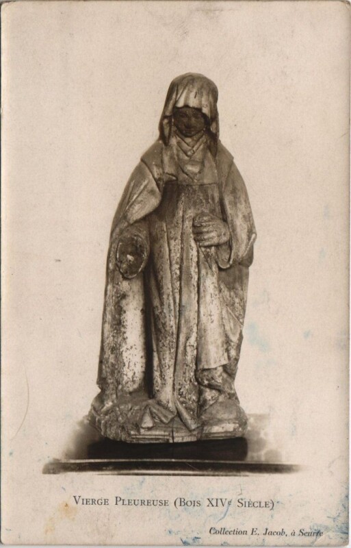 Carte postale ancienne Seurre - Vierge Pleureuse bois XVIe siecle à Seurre