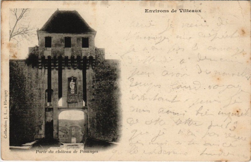 Carte postale ancienne Environs de Vitteaux - Porte du Chateau de Posanges à Posanges