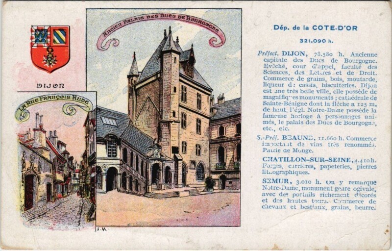 Carte postale ancienne Dép. De la Cote D'Ord