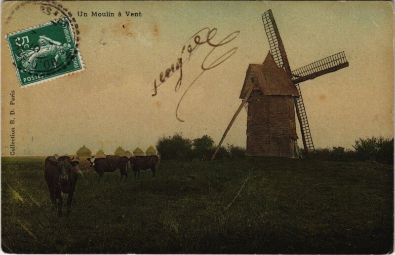 Carte postale ancienne Un Moulin a Vent