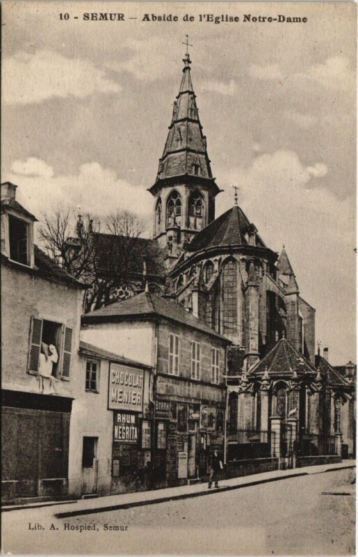 Carte postale ancienne Semur - Abside de l'Eglise N.D.