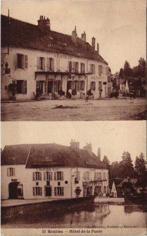 Carte postale ancienne Saulieu - Hotel de la Poste à Saulieu
