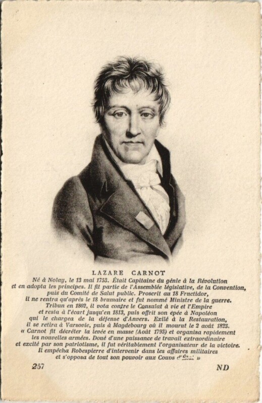 Carte postale ancienne Portrait de Lazare Carnot -