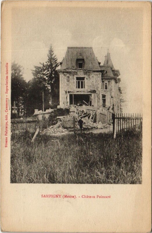 Carte postale ancienne Sampigny - Chateau poincare à Sampigny