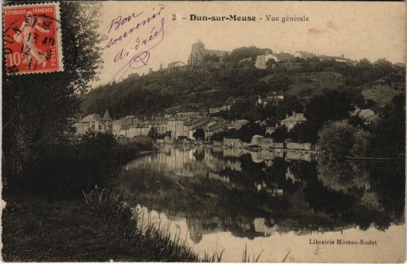 Carte postale ancienne Dun-sur- Meuse - Vue generale à Dun-sur-Meuse
