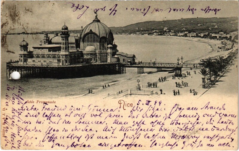Carte postale ancienne Nice- Jetee Promenade France
