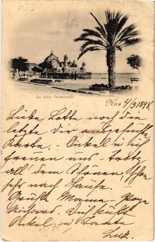 Carte postale ancienne Nice- La Jetee Promenade France