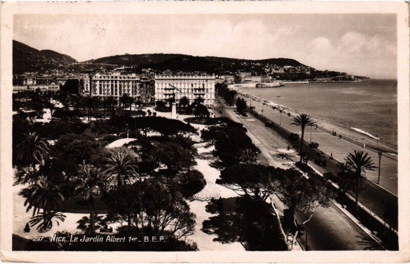Carte postale ancienne Nice- Le Jardin Albert 1er France