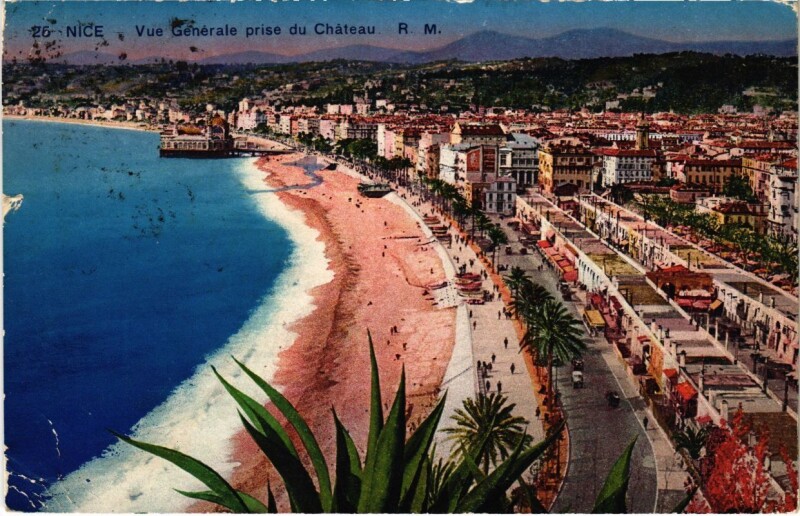 Carte postale ancienne Nice- vue generale France