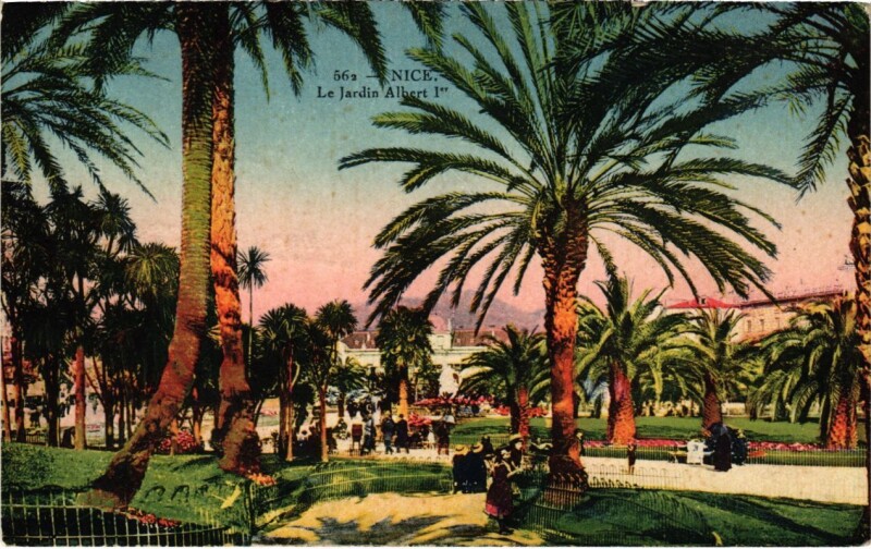 Carte postale ancienne Nice- Le Jardin Albert 1er France