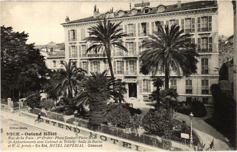 Carte postale ancienne Nice- Ostend Hotel France
