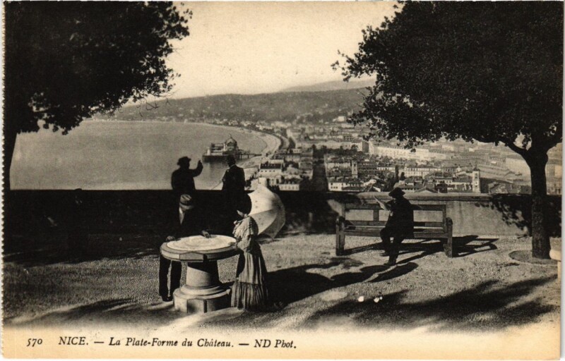 Carte postale ancienne Nice- La Plate Forme du Chateau France