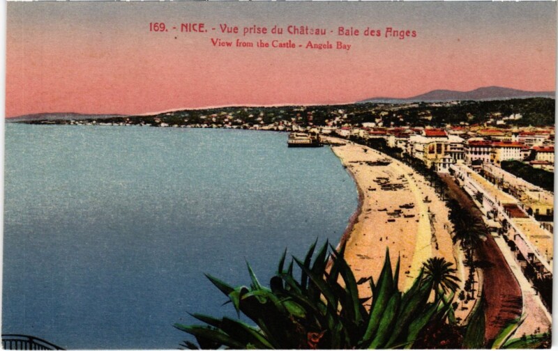 Carte postale ancienne Nice- Baie des Anges France